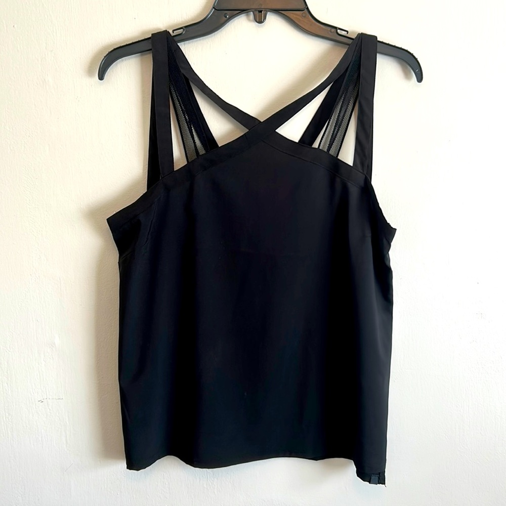 Fabletics black strappy tank SMALL NWT